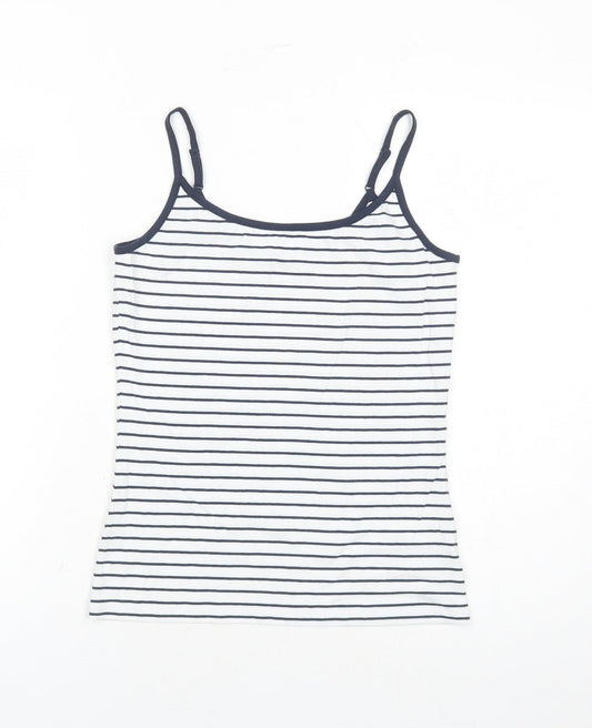 Womens UK Size 8 Marks and Spencer White Basic Tank