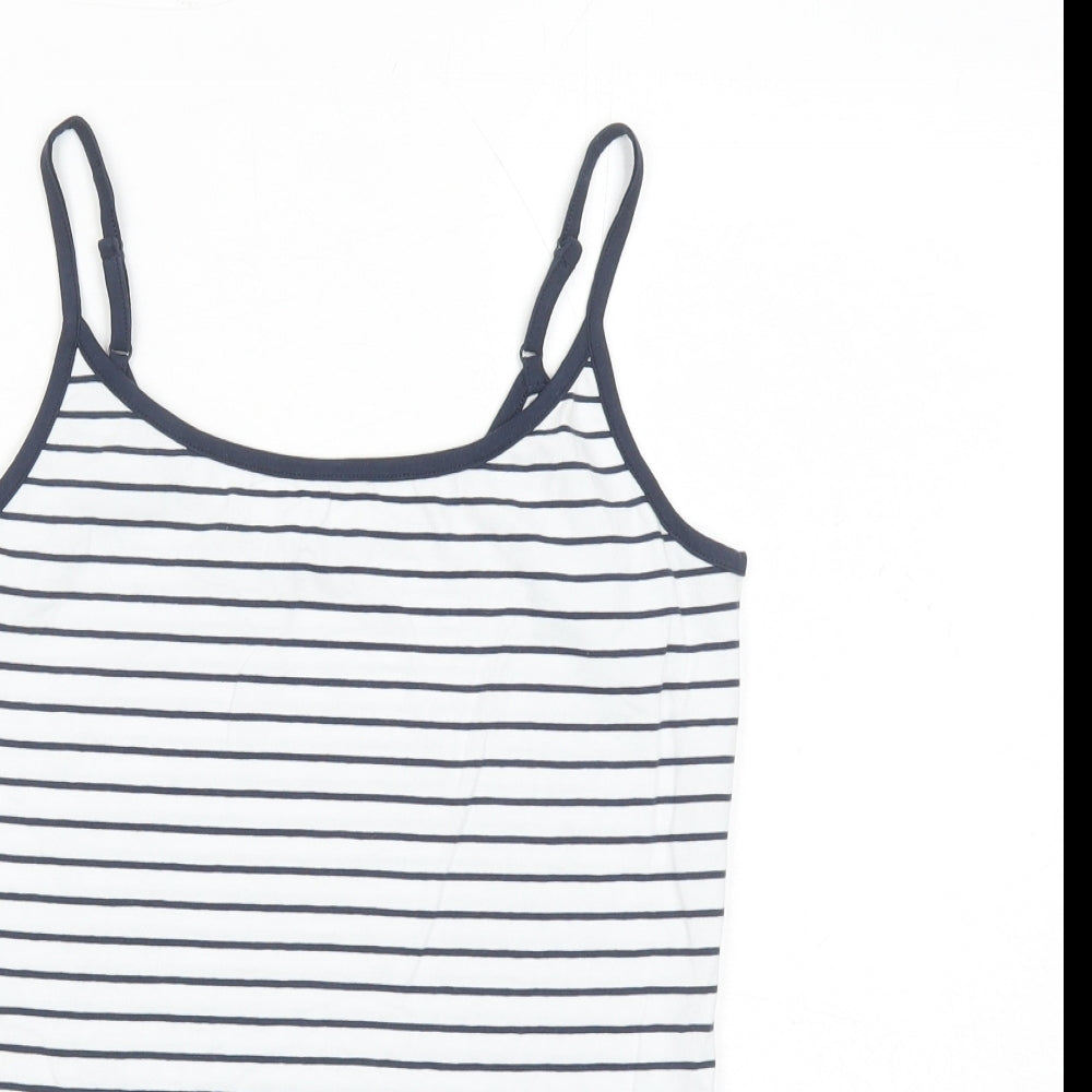 Womens UK Size 8 Marks and Spencer White Basic Tank