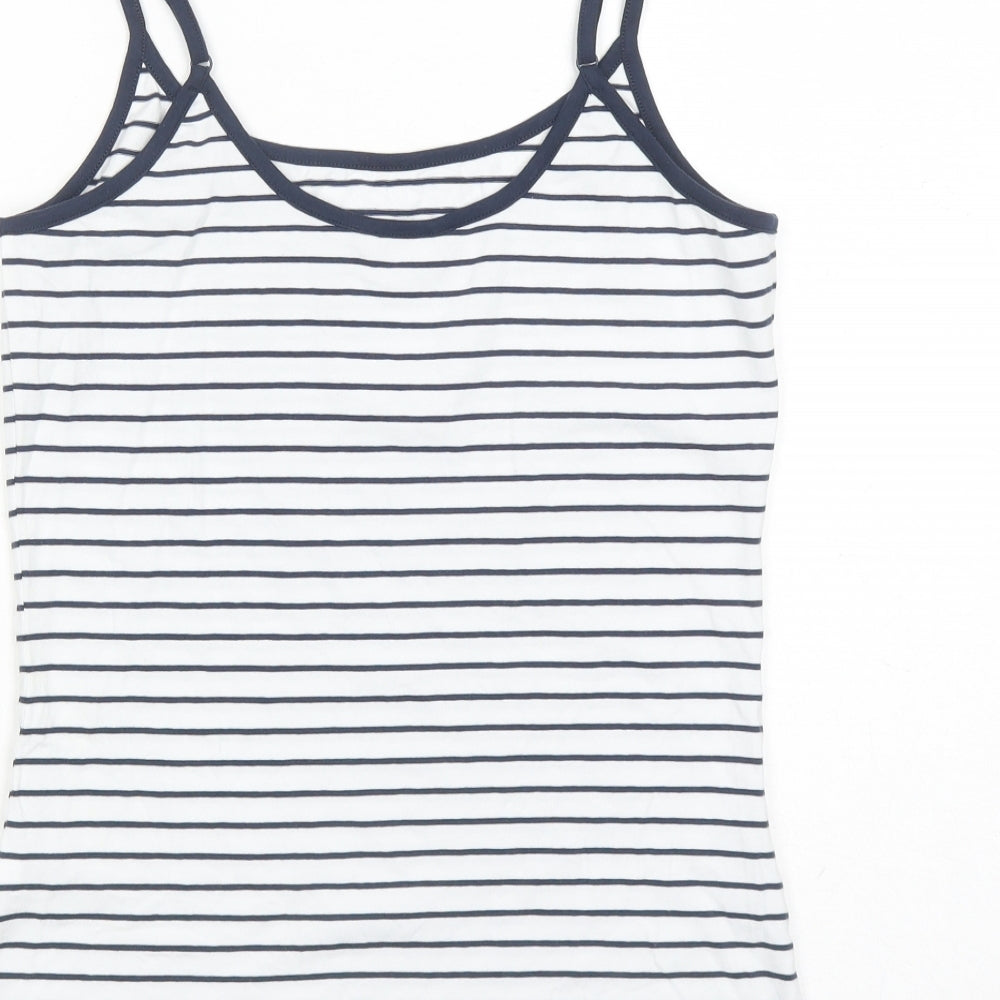 Womens UK Size 8 Marks and Spencer White Basic Tank