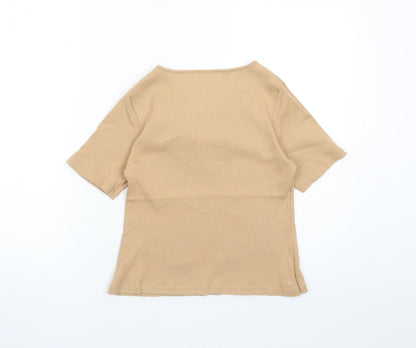 Womens UK Size 14 St Michael Brown Basic T-Shirt