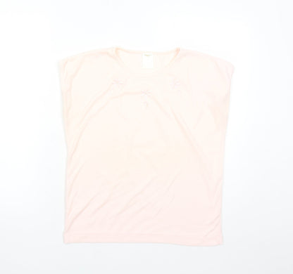 Womens UK Size 16 Littlewoods Pink Basic T-Shirt