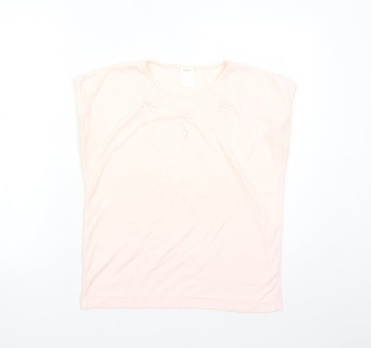 Womens UK Size 16 Littlewoods Pink Basic T-Shirt