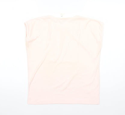Womens UK Size 16 Littlewoods Pink Basic T-Shirt