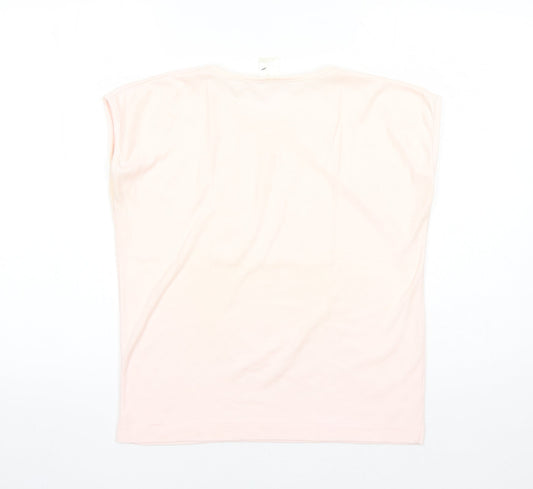Womens UK Size 16 Littlewoods Pink Basic T-Shirt