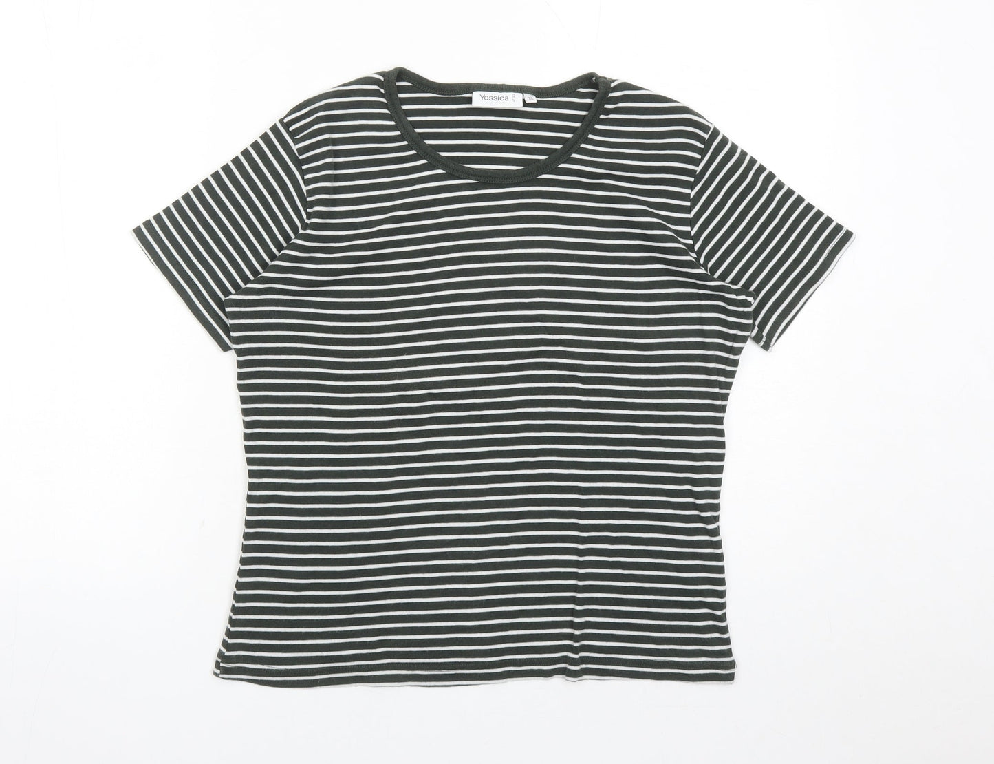 Womens UK Size XL Yessica Green Basic T-Shirt