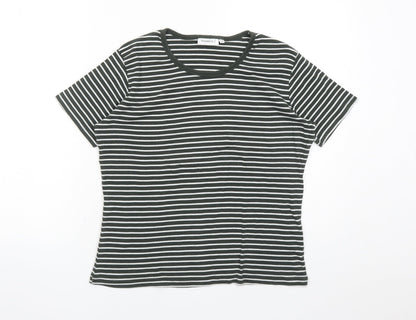 Womens UK Size XL Yessica Green Basic T-Shirt