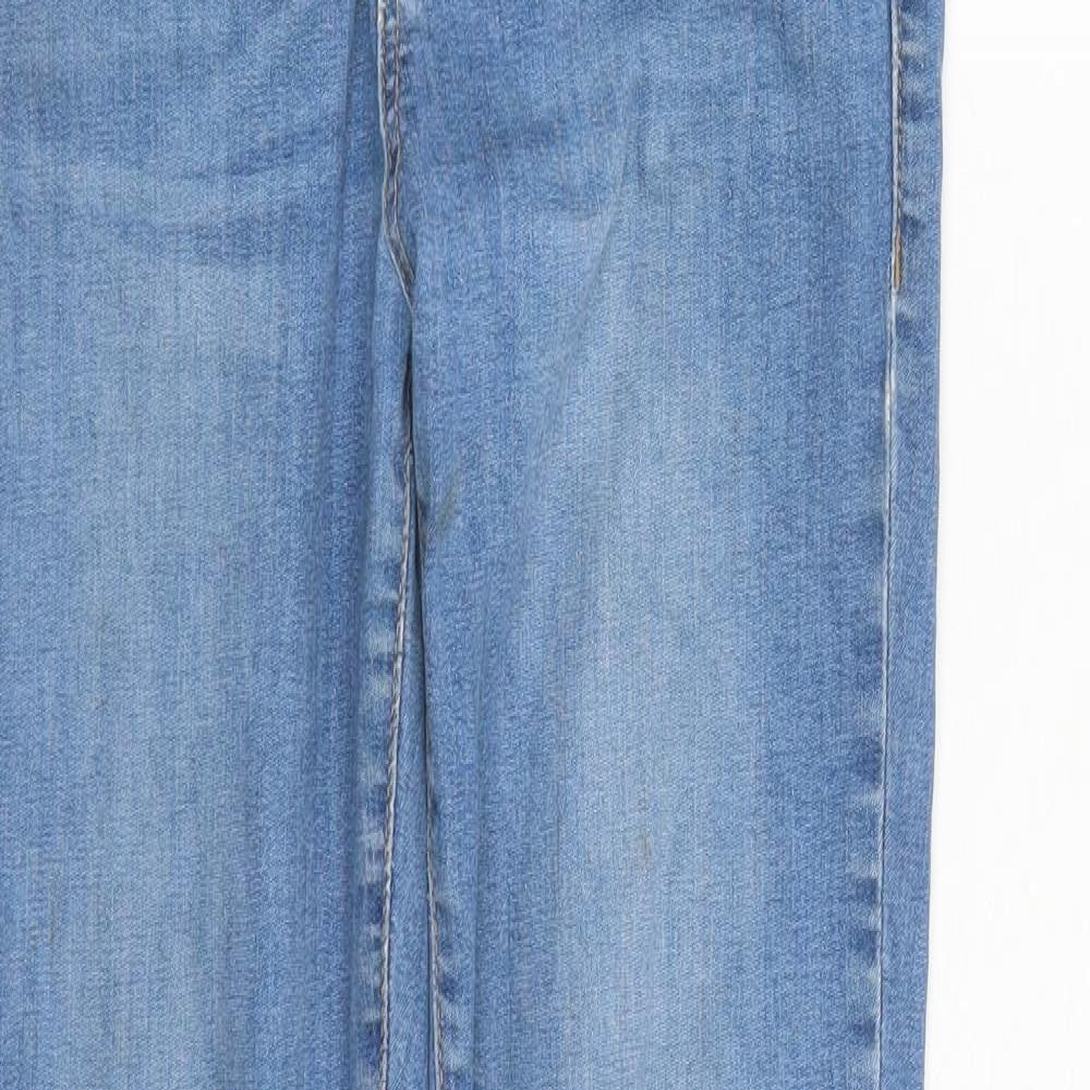 Topshop Womens Blue Cotton Skinny Jeans Size 28 in L26 in Regular Zip