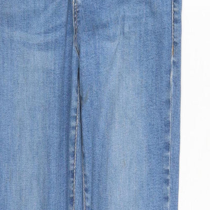 Topshop Womens Blue Cotton Skinny Jeans Size 28 in L26 in Regular Zip