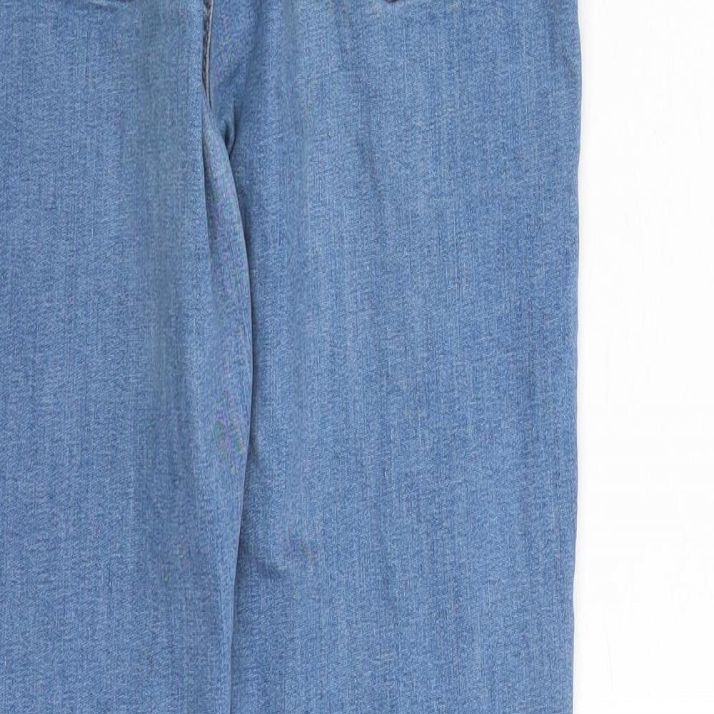 Topshop Womens Blue Cotton Skinny Jeans Size 28 in L26 in Regular Zip