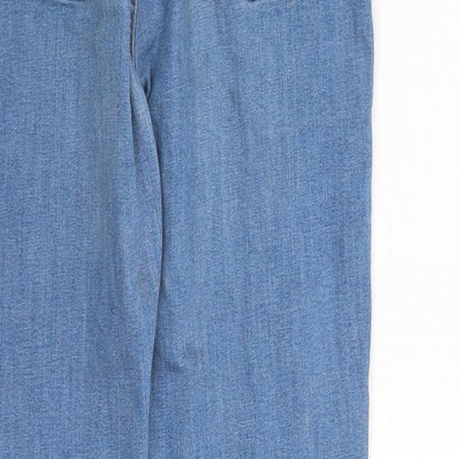 Topshop Womens Blue Cotton Skinny Jeans Size 28 in L26 in Regular Zip