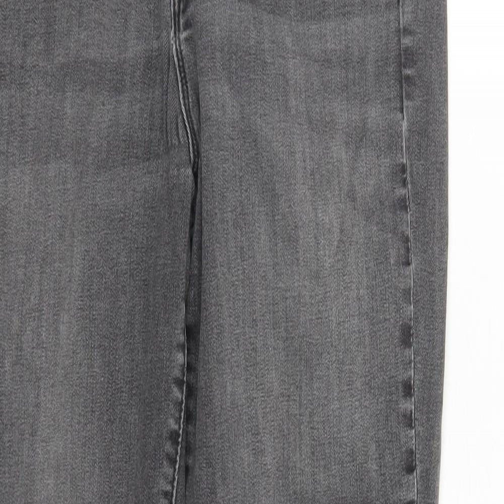 Gap Womens Grey Cotton Skinny Jeans Size 30 in L26 in Regular Button - Raw Hems