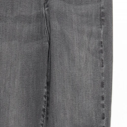 Gap Womens Grey Cotton Skinny Jeans Size 30 in L26 in Regular Button - Raw Hems