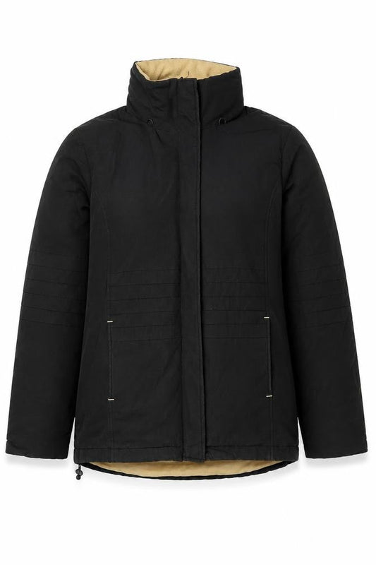 peter st Womens Black Anorak Coat Size 10 Zip - Pockets