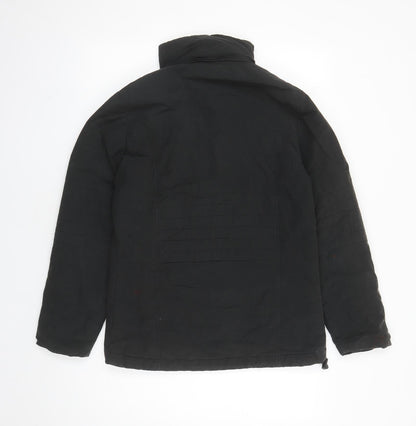 peter st Womens Black Anorak Coat Size 10 Zip - Pockets