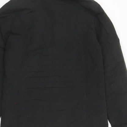 peter st Womens Black Anorak Coat Size 10 Zip - Pockets