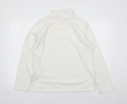 cotton tra Womens White Polyester Pullover Sweatshirt Size 14 Pullover