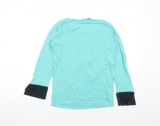 John Smedley Womens Blue Round Neck 100% Cotton Pullover Jumper Size S