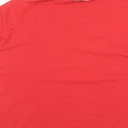 Gelco Womens Red 100% Cotton Basic T-Shirt Size 18 Round Neck