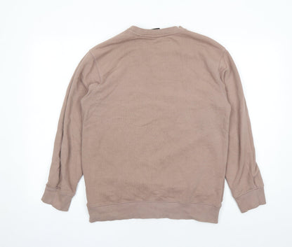 Mens UK Size S Pull&Bear Brown Pullover Sweatshirt