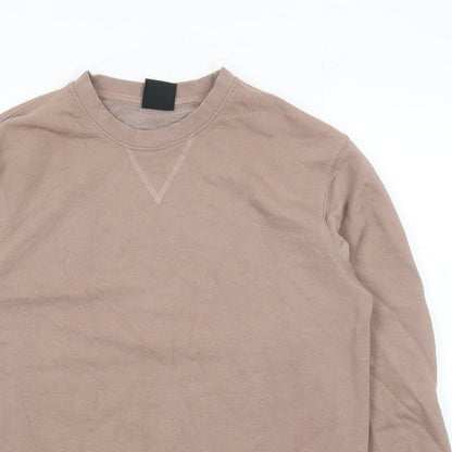 Mens UK Size S Pull&Bear Brown Pullover Sweatshirt