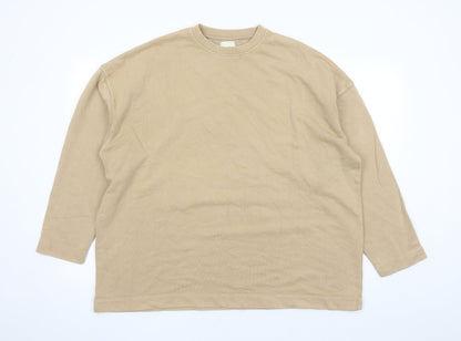 Mens UK Size M Pull&Bear Brown Pullover Sweatshirt