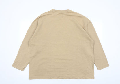 Mens UK Size M Pull&Bear Brown Pullover Sweatshirt