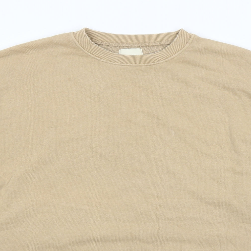 Mens UK Size M Pull&Bear Brown Pullover Sweatshirt