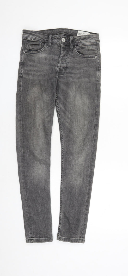 Denim & Co. Mens Grey Cotton Skinny Jeans Size 30 in L28 in Regular Zip - Pockets