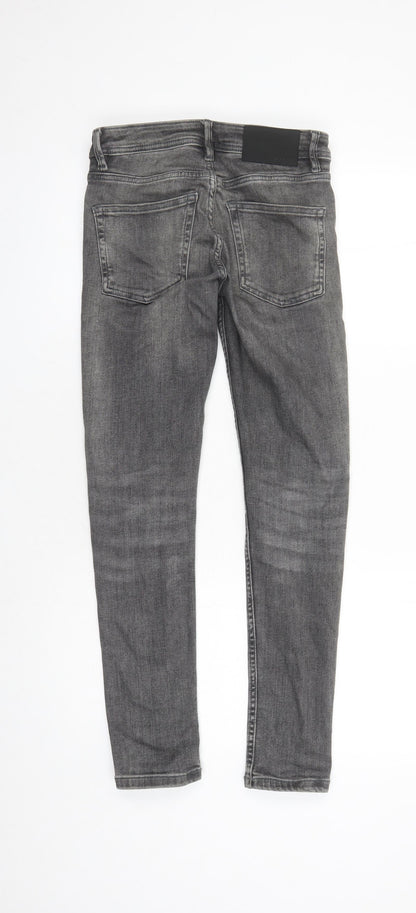 Denim & Co. Mens Grey Cotton Skinny Jeans Size 30 in L28 in Regular Zip - Pockets