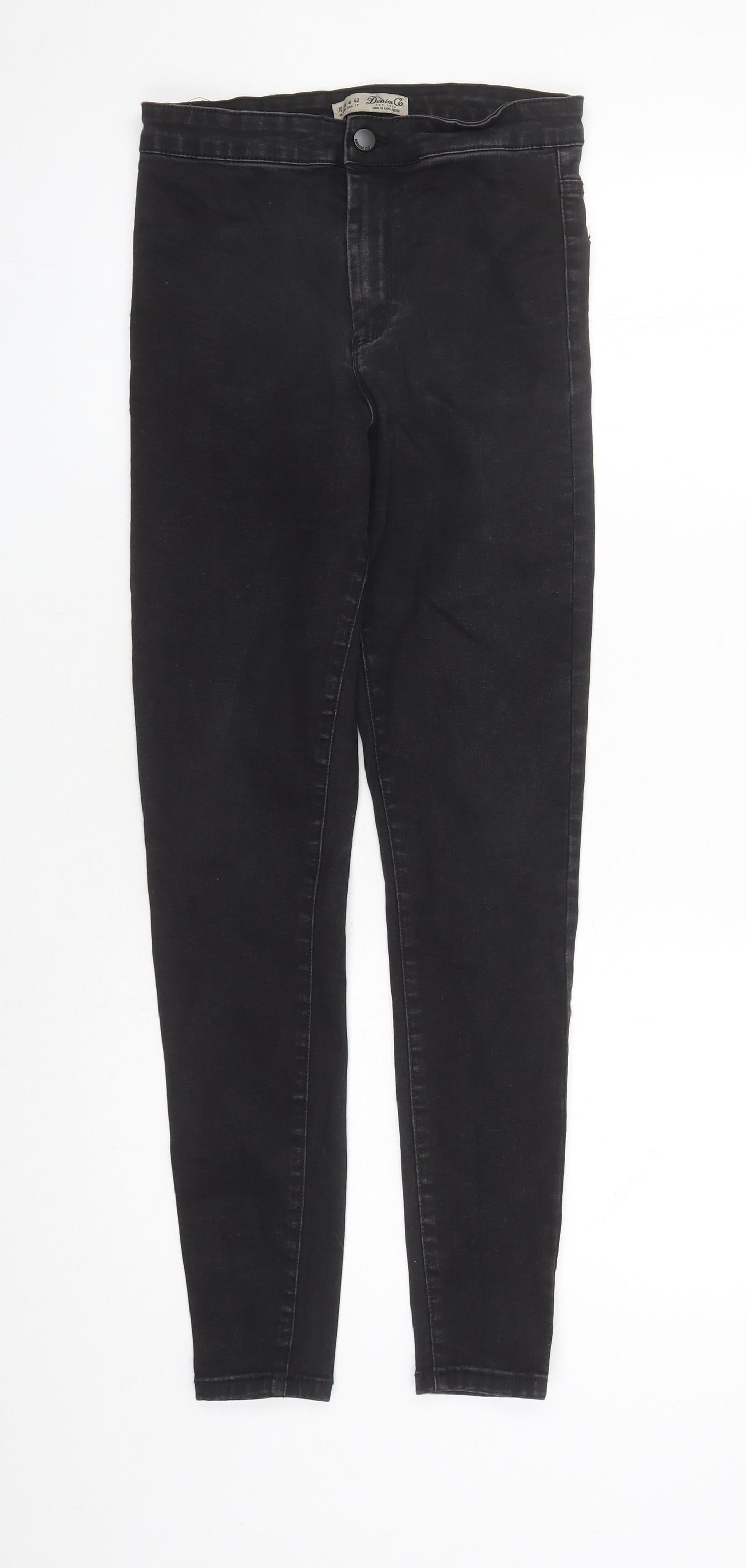 Denim & Co. Womens Black Polyester Skinny Jeans Size 10 L27 in Regular Zip