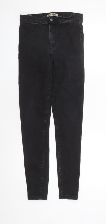 Denim & Co. Womens Black Polyester Skinny Jeans Size 10 L27 in Regular Zip