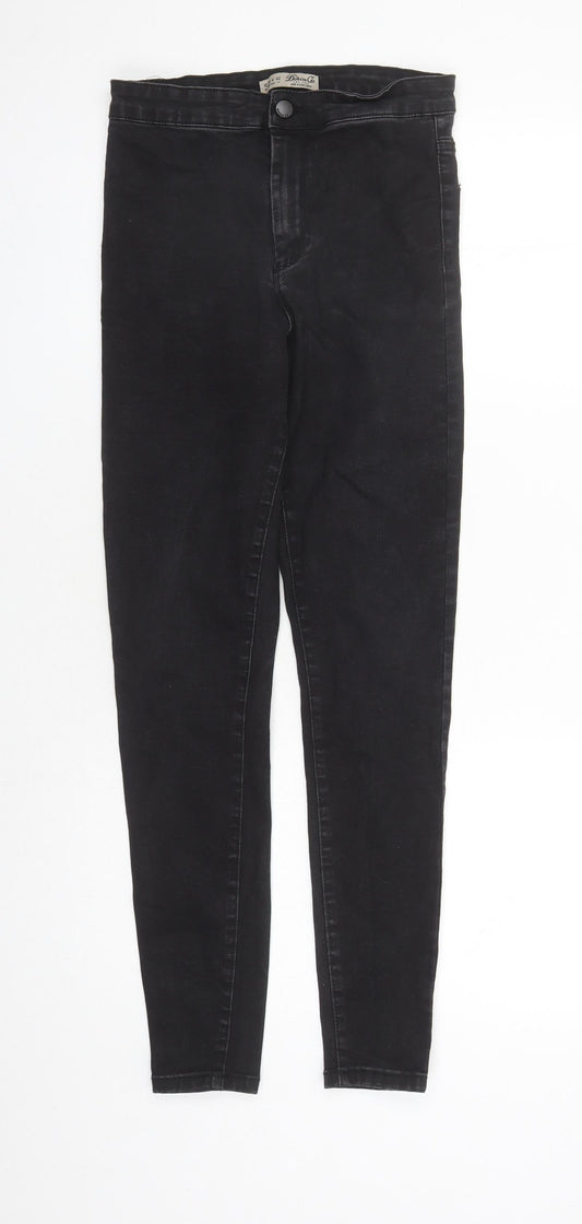 Denim & Co. Womens Black Polyester Skinny Jeans Size 10 L27 in Regular Zip