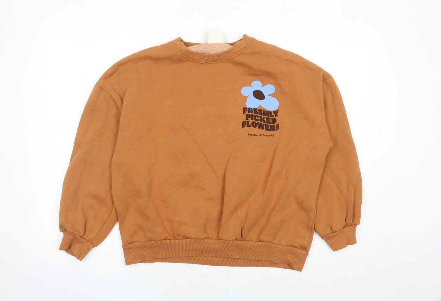 Womens UK Size S Pull&Bear Beige Pullover Sweatshirt