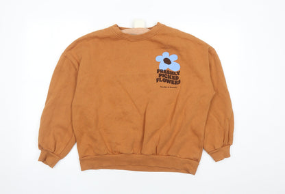 Womens UK Size S Pull&Bear Beige Pullover Sweatshirt