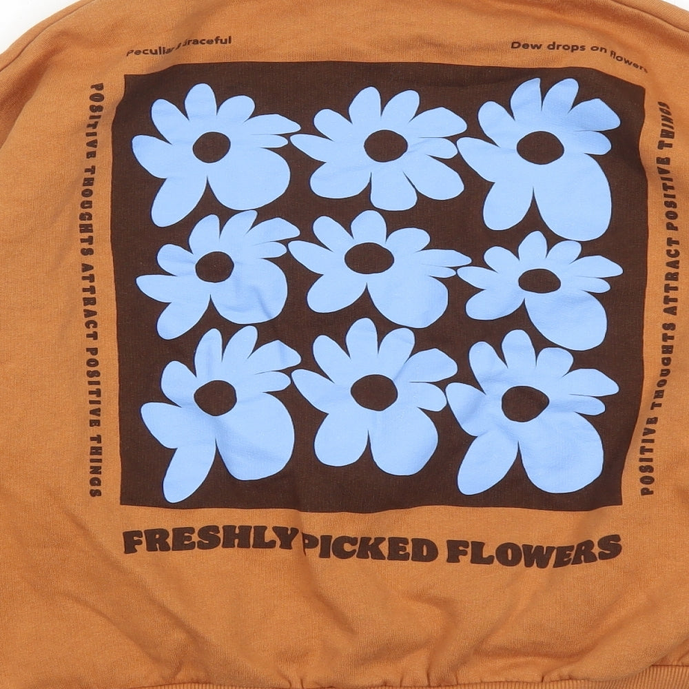 Womens UK Size S Pull&Bear Beige Pullover Sweatshirt