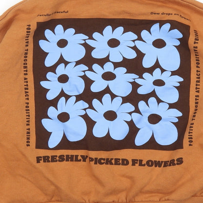 Womens UK Size S Pull&Bear Beige Pullover Sweatshirt