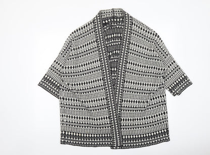 Womens UK Size M Warehouse Black Cardigan Jumper
