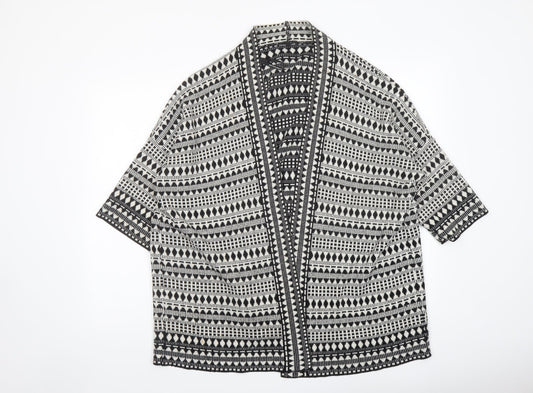 Womens UK Size M Warehouse Black Cardigan Jumper