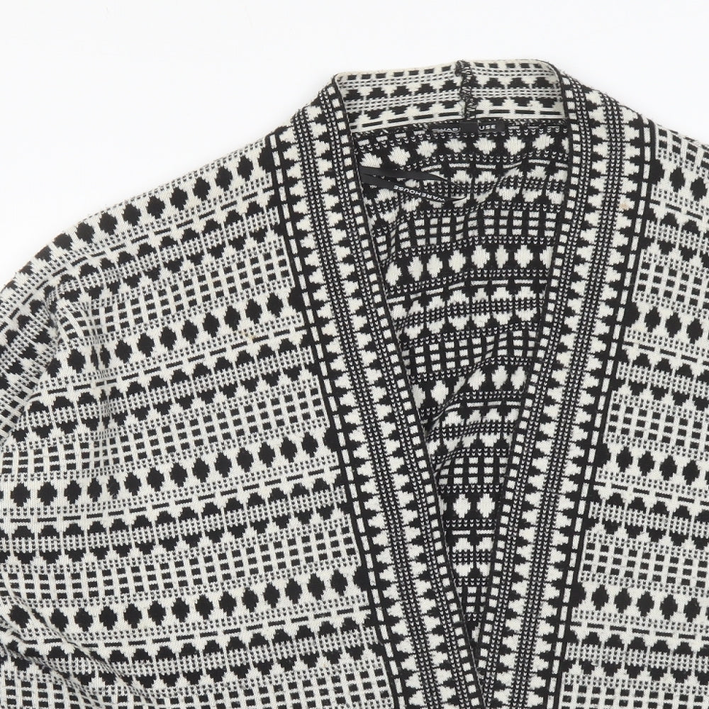 Womens UK Size M Warehouse Black Cardigan Jumper