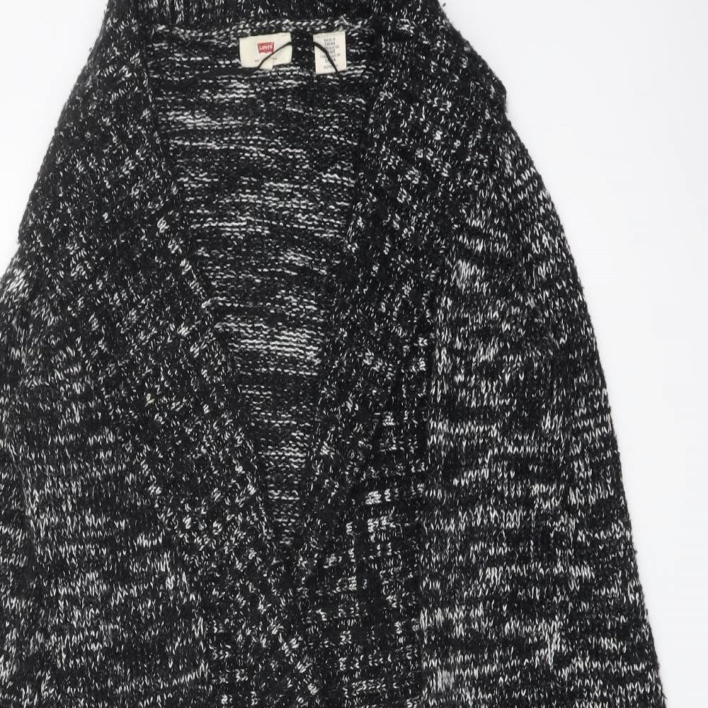 Levi's Womens Black V-Neck Acrylic Cardigan Jumper Size XS