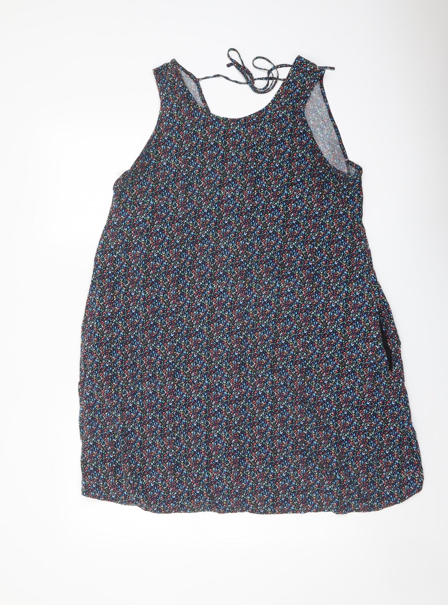 Gap Womens Multicoloured Geometric Viscose A-Line Size M V-Neck Pullover