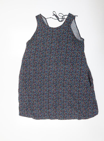 Gap Womens Multicoloured Geometric Viscose A-Line Size M V-Neck Pullover