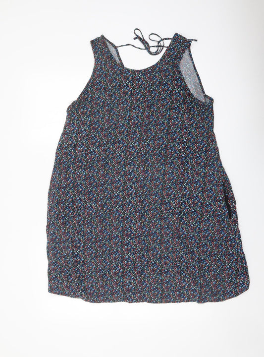 Gap Womens Multicoloured Geometric Viscose A-Line Size M V-Neck Pullover