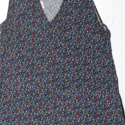 Gap Womens Multicoloured Geometric Viscose A-Line Size M V-Neck Pullover