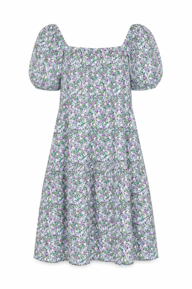 Marks and Spencer Womens Multicoloured Floral Cotton A-Line Size 8 Square Neck Pullover