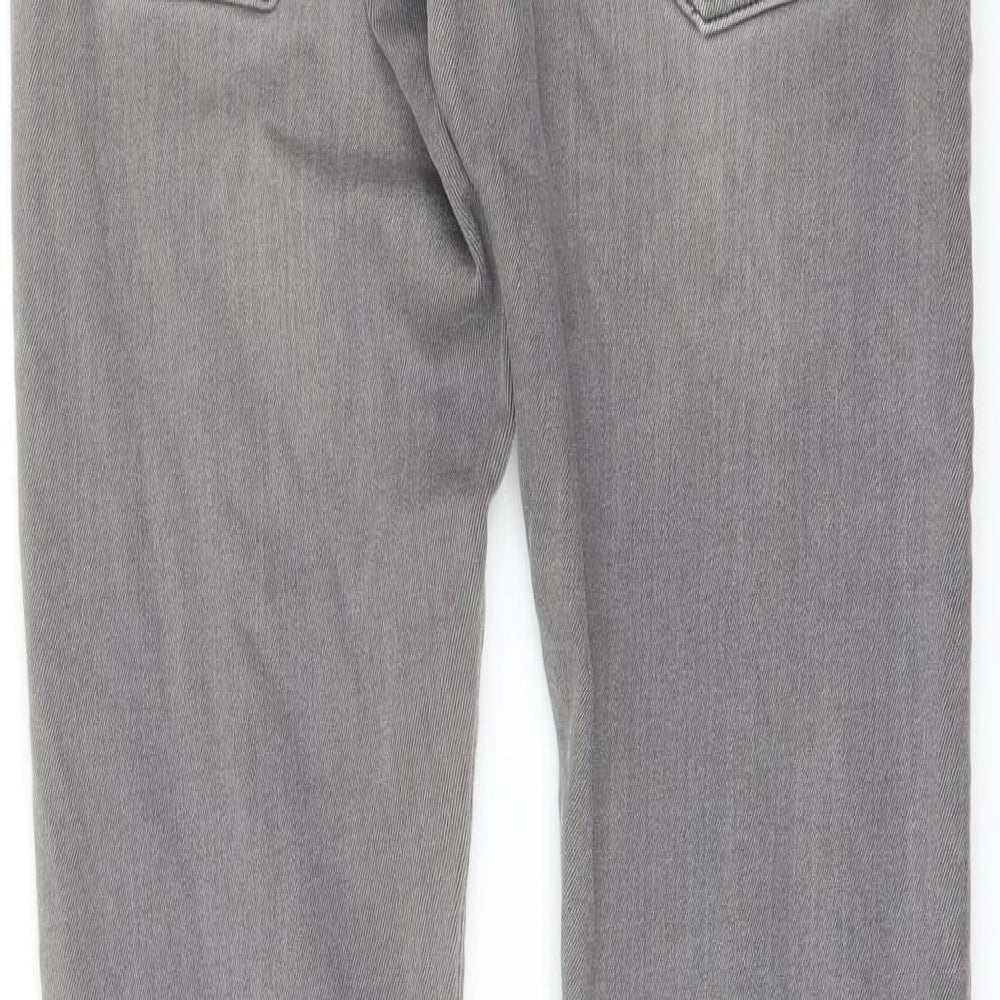 Mens UK Size 28 in Raw Regular Fit Skinny Grey Jeans