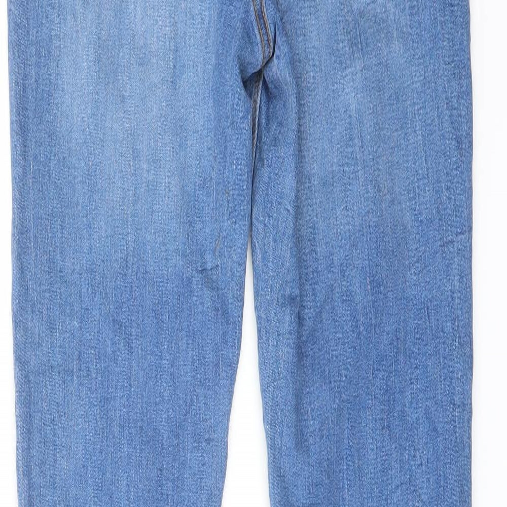 Denim & Co. Womens Blue Cotton Skinny Jeans Size 8 L30 in Regular Button