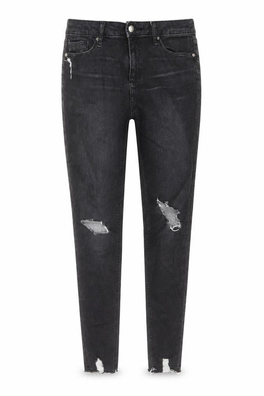 Miss se# Womens Grey Cotton Skinny Jeans Size 10 L20 in Regular Button