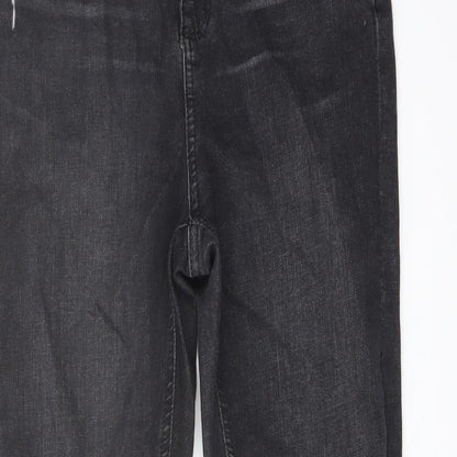 Miss se# Womens Grey Cotton Skinny Jeans Size 10 L20 in Regular Button