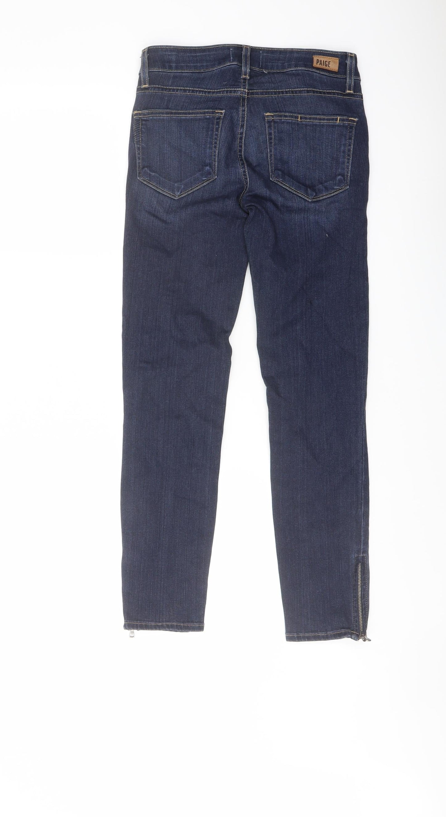 Womens UK Size 23 in Paige Regular Fit Skinny Blue Jeans